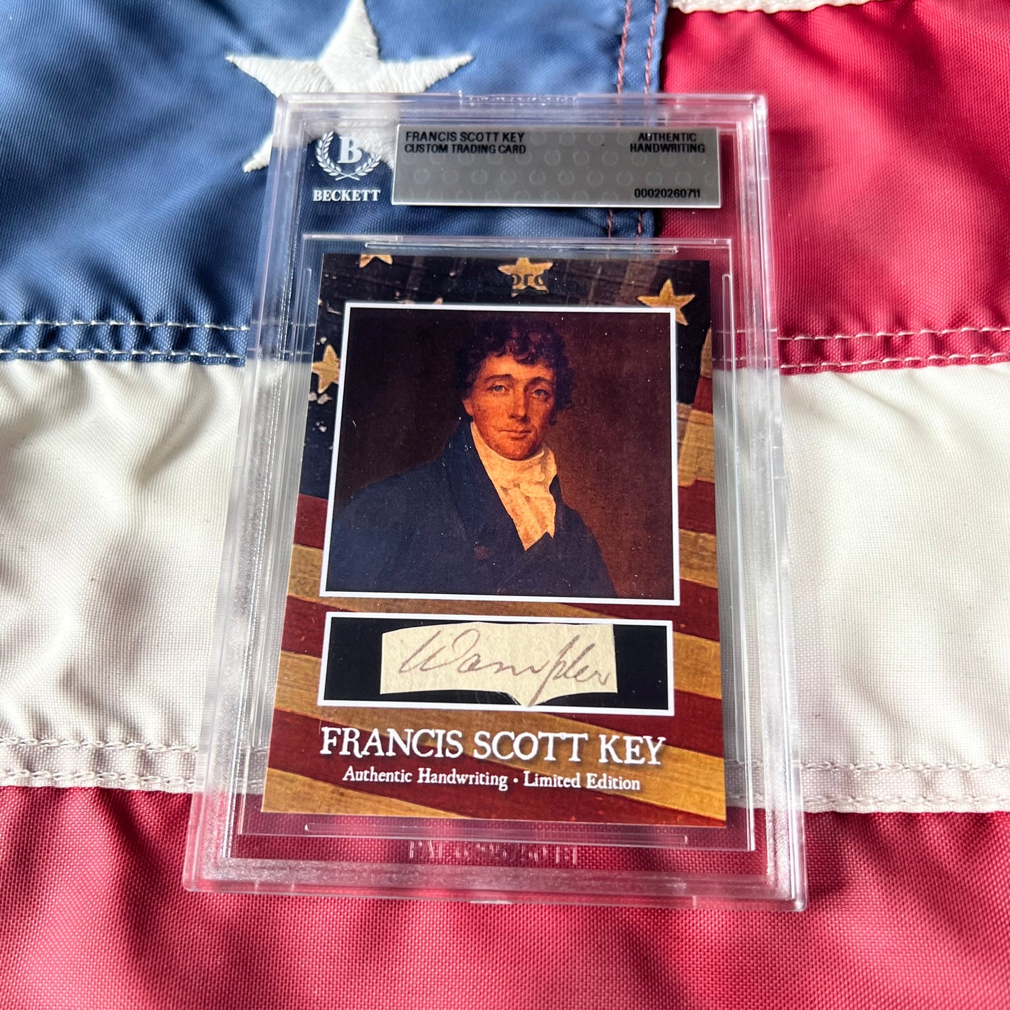 Francis Scott Key Handwritten Word Cut from An Autograph Letter Signed Beckett BAS