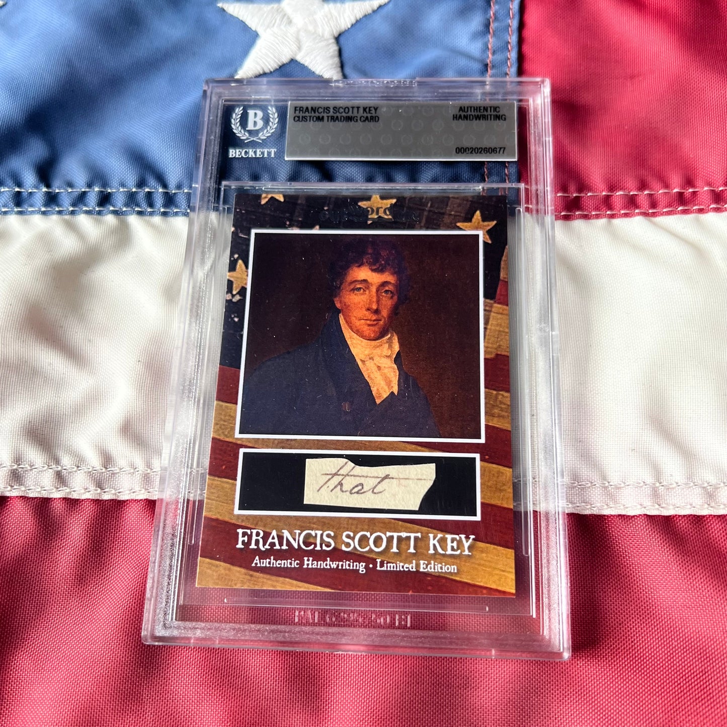 Francis Scott Key Handwritten Word Cut from An Autograph Letter Signed Beckett BAS