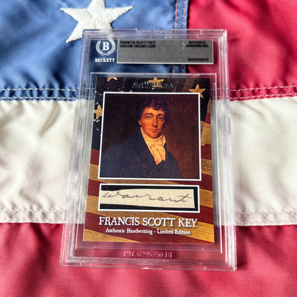 Francis Scott Key Handwritten Word Cut from An Autograph Letter Signed Beckett BAS