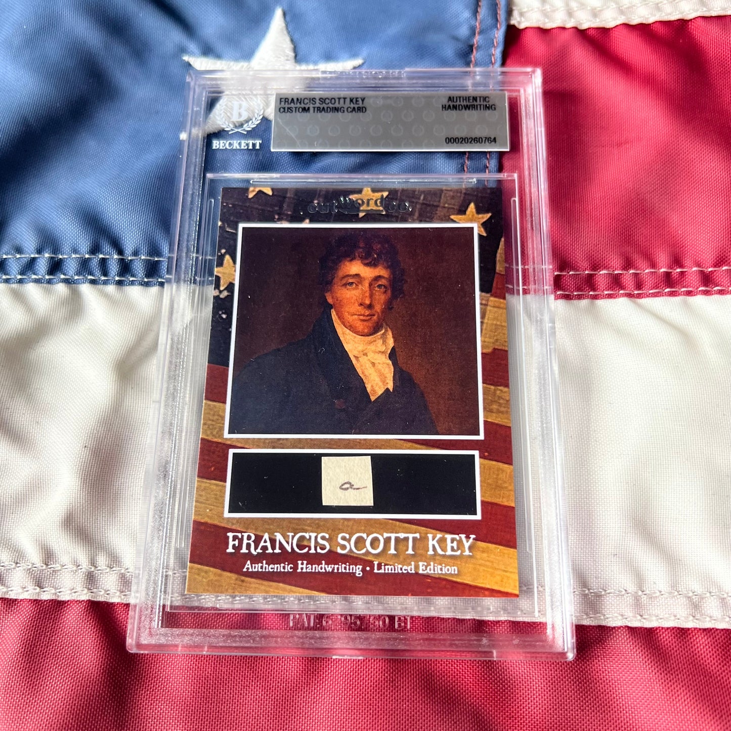 Francis Scott Key Handwritten Word Cut from An Autograph Letter Signed Beckett BAS