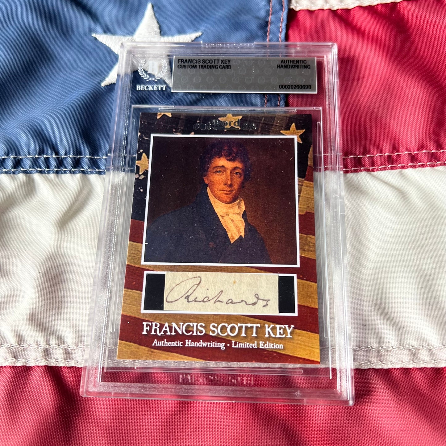 Francis Scott Key Handwritten Word Cut from An Autograph Letter Signed Beckett BAS