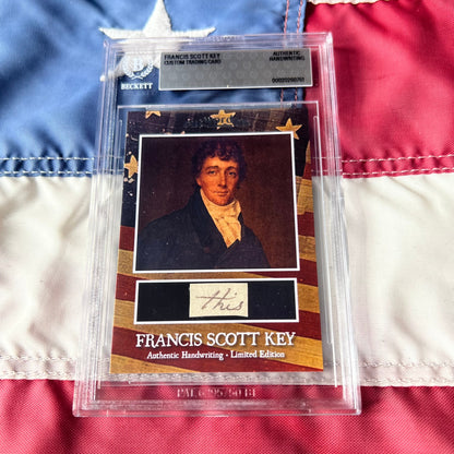 Francis Scott Key Handwritten Word Cut from An Autograph Letter Signed Beckett BAS