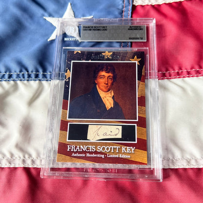 Francis Scott Key Handwritten Word Cut from An Autograph Letter Signed Beckett BAS