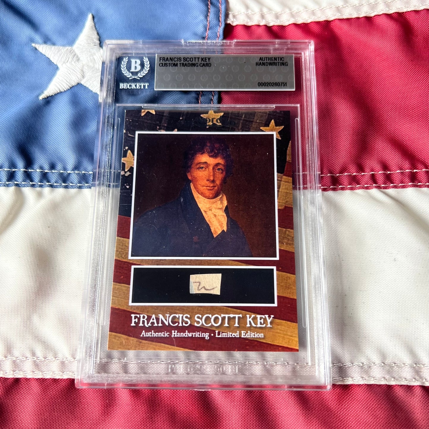 Francis Scott Key Handwritten Word Cut from An Autograph Letter Signed Beckett BAS