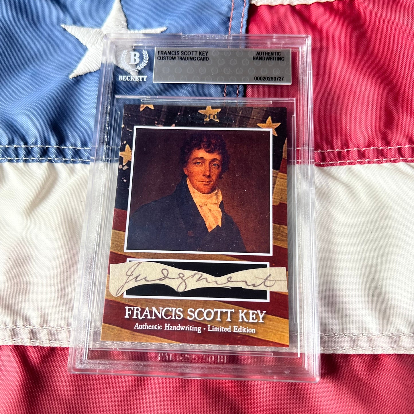 Francis Scott Key Handwritten Word Cut from An Autograph Letter Signed Beckett BAS