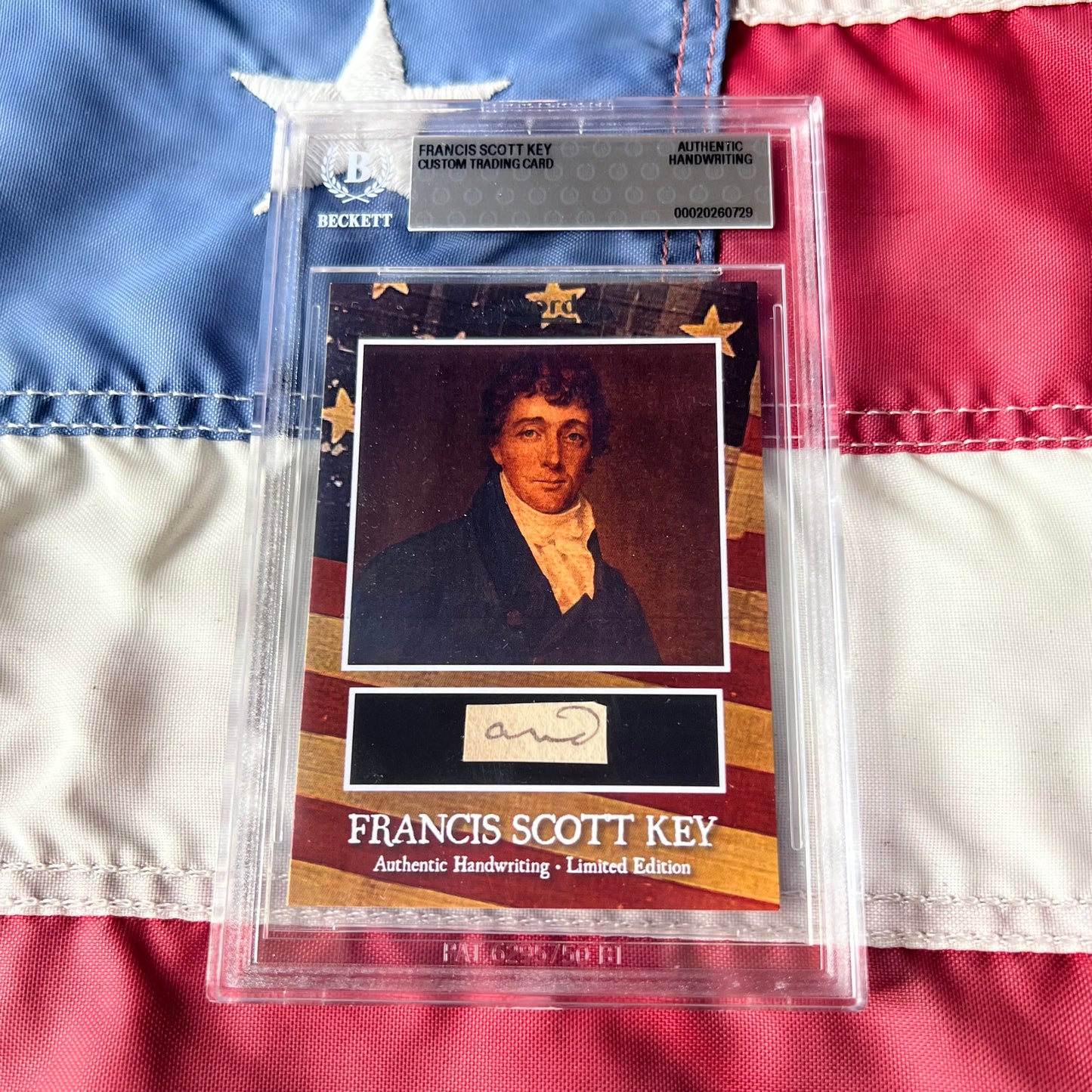 Francis Scott Key Handwritten Word Cut from An Autograph Letter Signed Beckett BAS