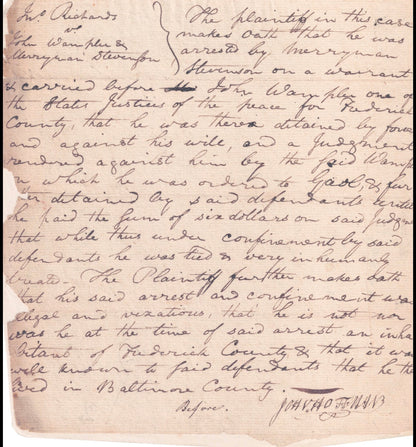 Francis Scott Key Handwritten Word Cut from An Autograph Letter Signed Beckett BAS