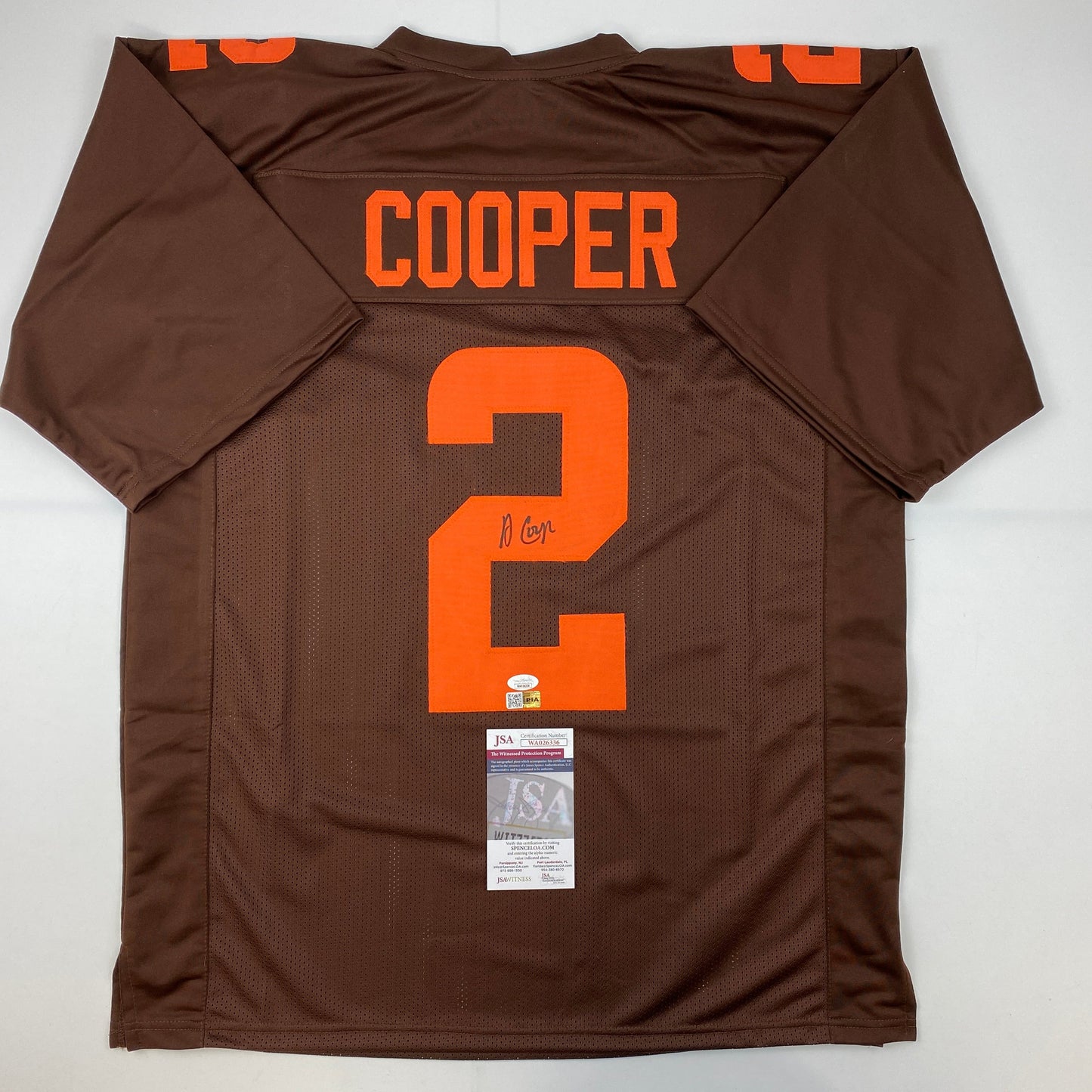 Autographed/Signed Amari Cooper Cleveland Brown Color Rush Football Jersey