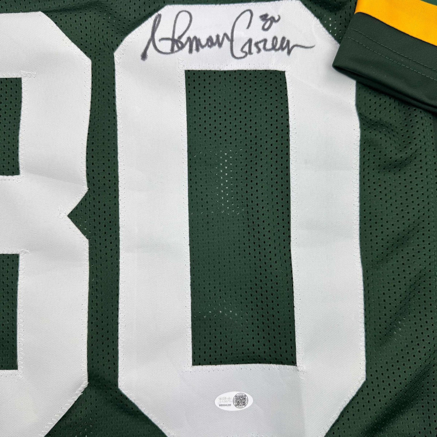 Autographed/Signed Ahman Green Green Bay Green Football Jersey Beckett BAS COA