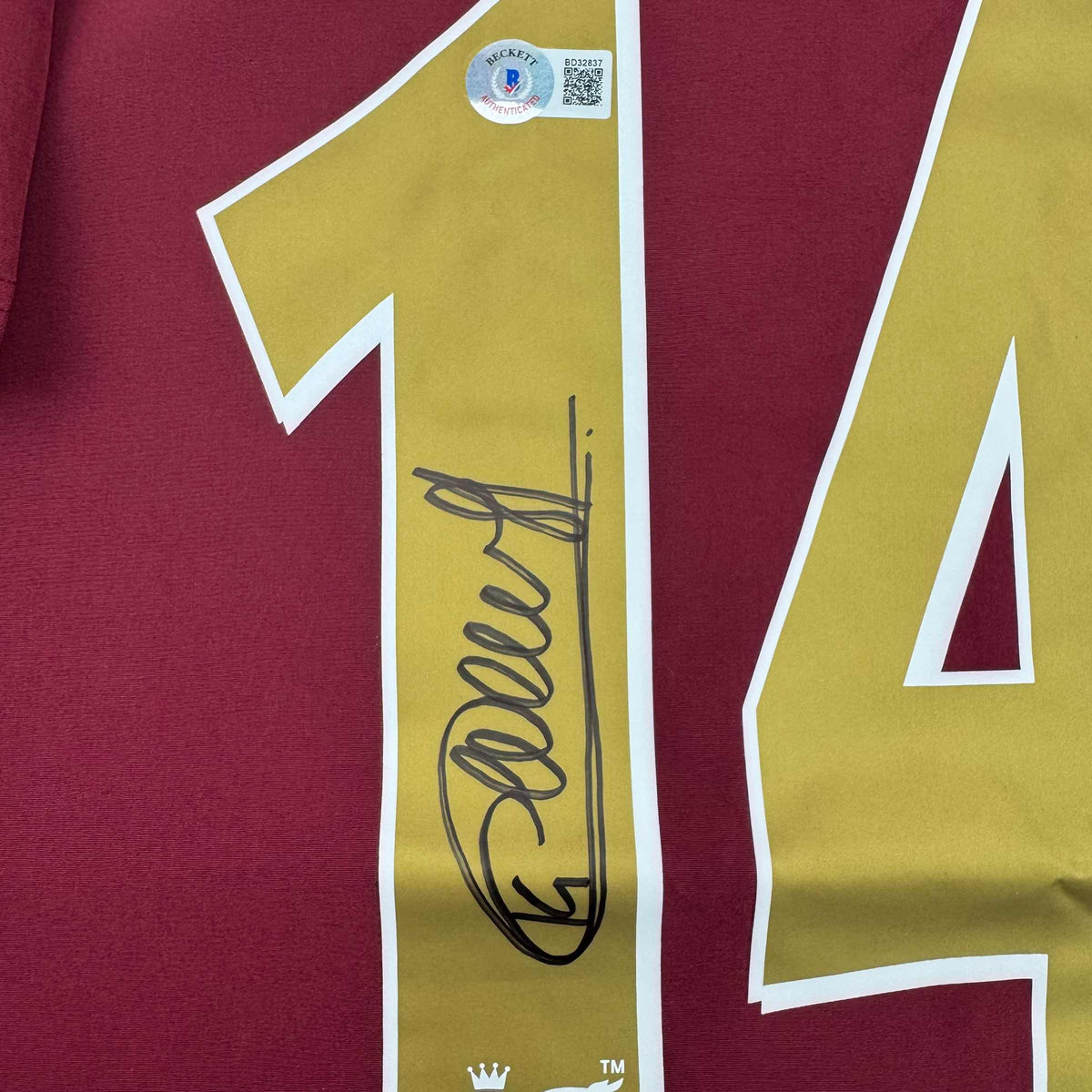 Autographed/Signed Thierry Henry Arsenal Red Soccer Jersey Beckett BAS COA