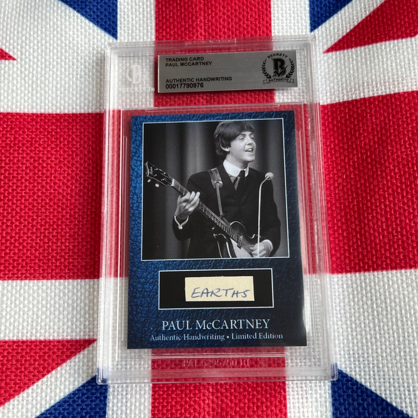 Paul McCartney's Original Handwriting Graded Autograph Trading Card