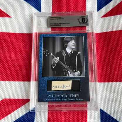 Paul McCartney's Original Handwriting Graded Autograph Trading Card