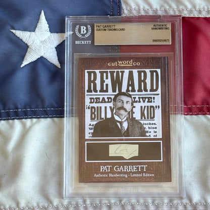 Pat Garrett Beckett Encapsulated Handwriting Removed from an Autograph Letter Signed