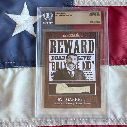 Pat Garrett Beckett Encapsulated Handwriting Removed from an Autograph Letter Signed