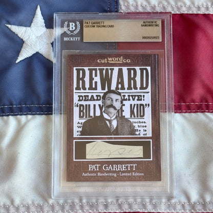 Pat Garrett Beckett Encapsulated Handwriting Removed from an Autograph Letter Signed