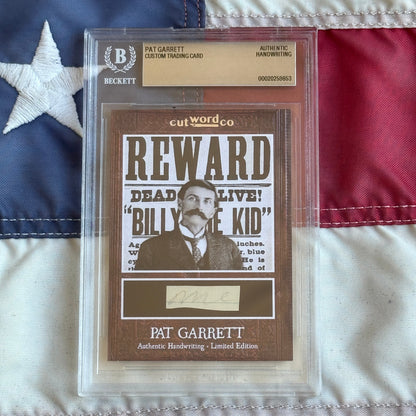 Pat Garrett Beckett Encapsulated Handwriting Removed from an Autograph Letter Signed