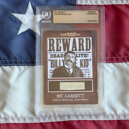 Pat Garrett Beckett Encapsulated Handwriting Removed from an Autograph Letter Signed