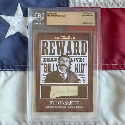 Pat Garrett Beckett Encapsulated Handwriting Removed from an Autograph Letter Signed