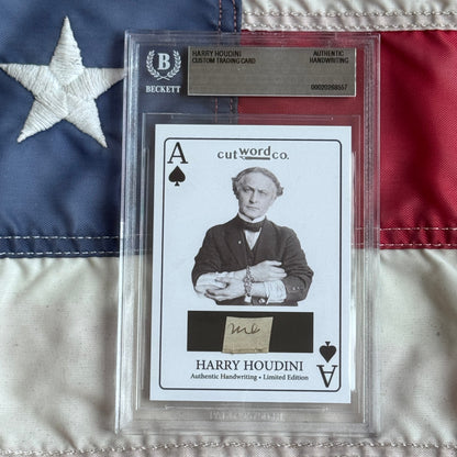 Rare Harry Houdini Handwritten Word Collection with Signed Cards