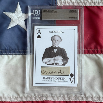 Rare Harry Houdini Handwritten Word Collection with Signed Cards