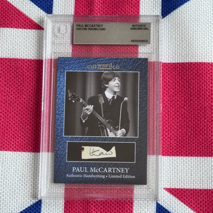 Paul McCartney's Original Handwriting Graded Autograph Trading Card