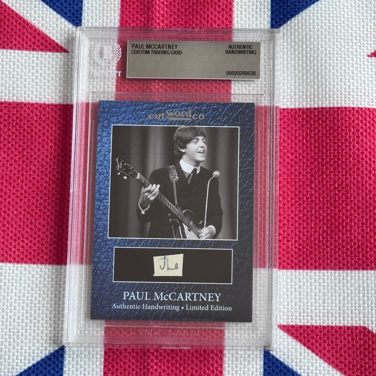 Paul McCartney's Original Handwriting Graded Autograph Trading Card