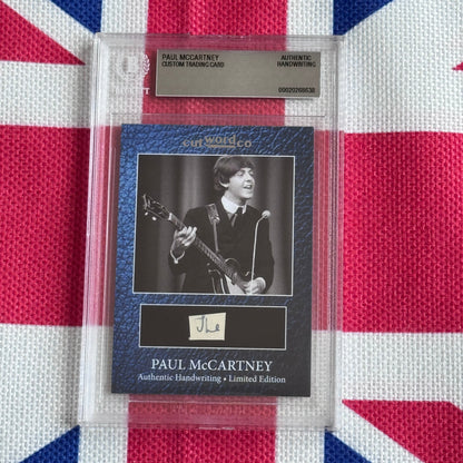 Paul McCartney's Original Handwriting Graded Autograph Trading Card