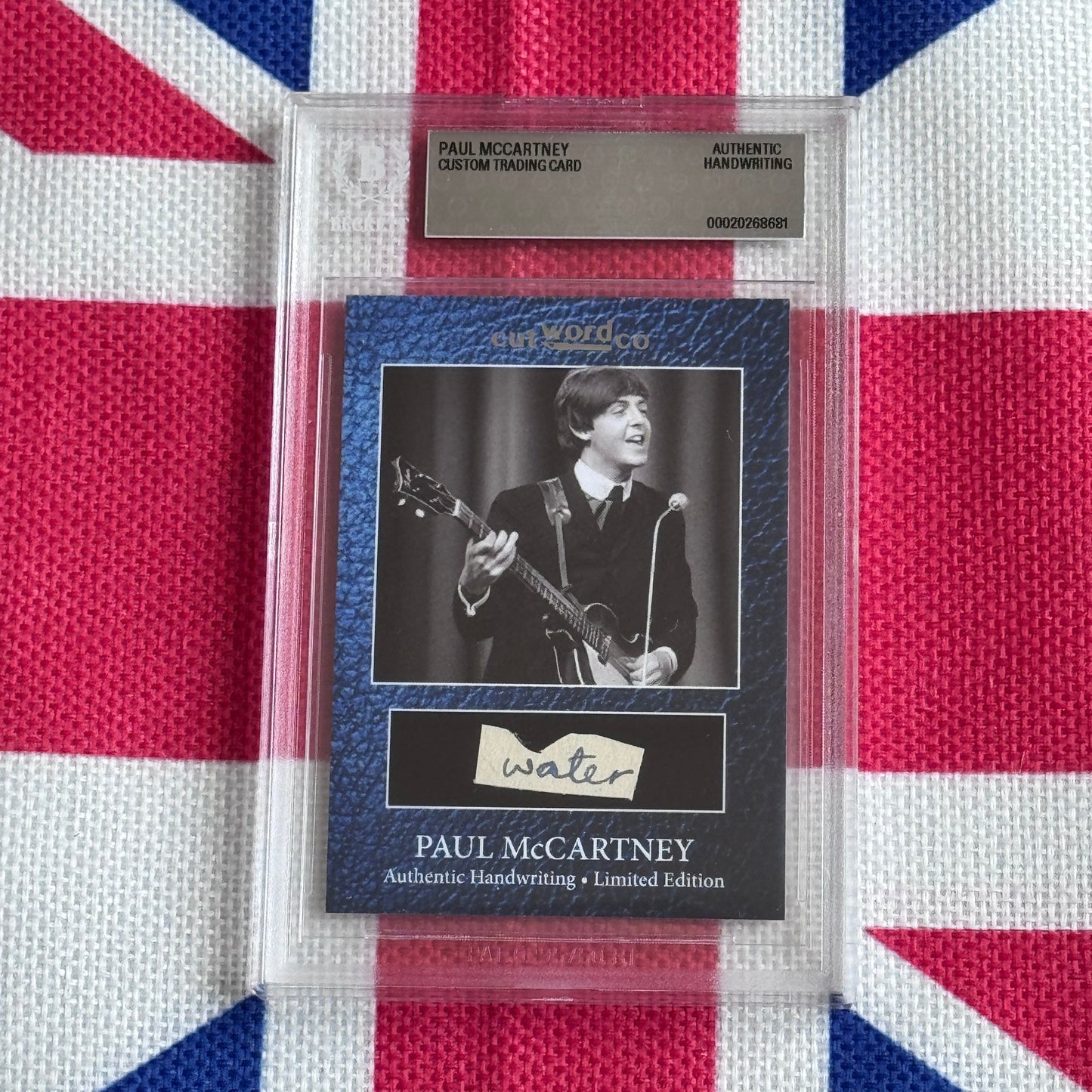 Paul McCartney's Original Handwriting Graded Autograph Trading Card