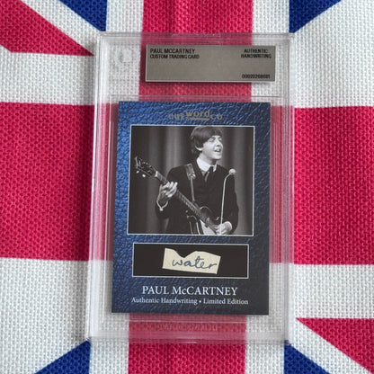 Paul McCartney's Original Handwriting Graded Autograph Trading Card