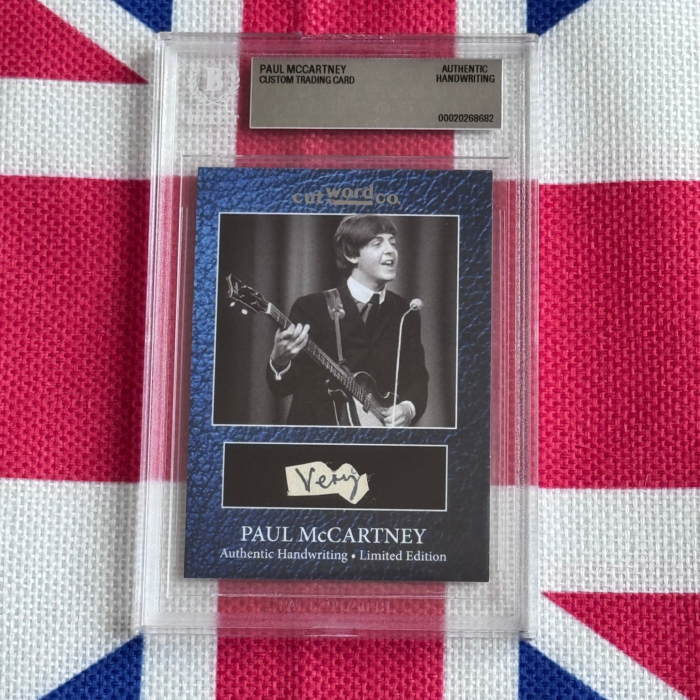 Paul McCartney's Original Handwriting Graded Autograph Trading Card