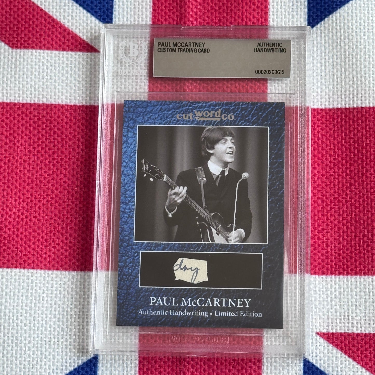Paul McCartney's Original Handwriting Graded Autograph Trading Card