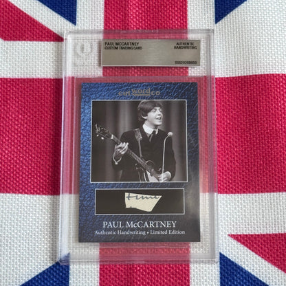 Paul McCartney's Original Handwriting Graded Autograph Trading Card