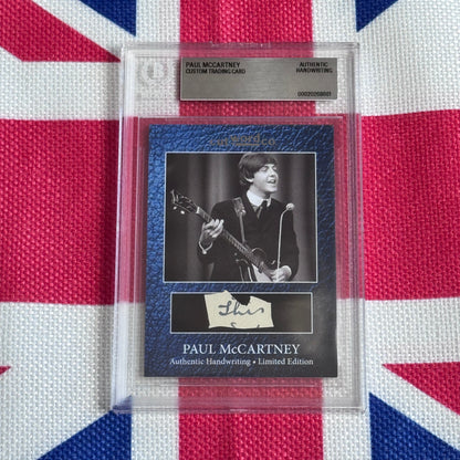 Paul McCartney's Original Handwriting Graded Autograph Trading Card