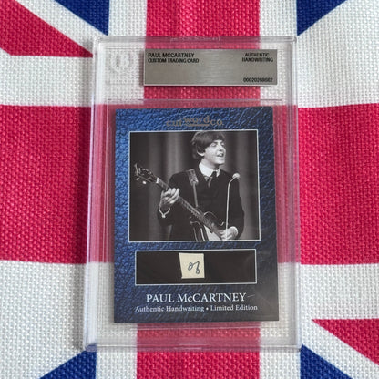 Paul McCartney's Original Handwriting Graded Autograph Trading Card
