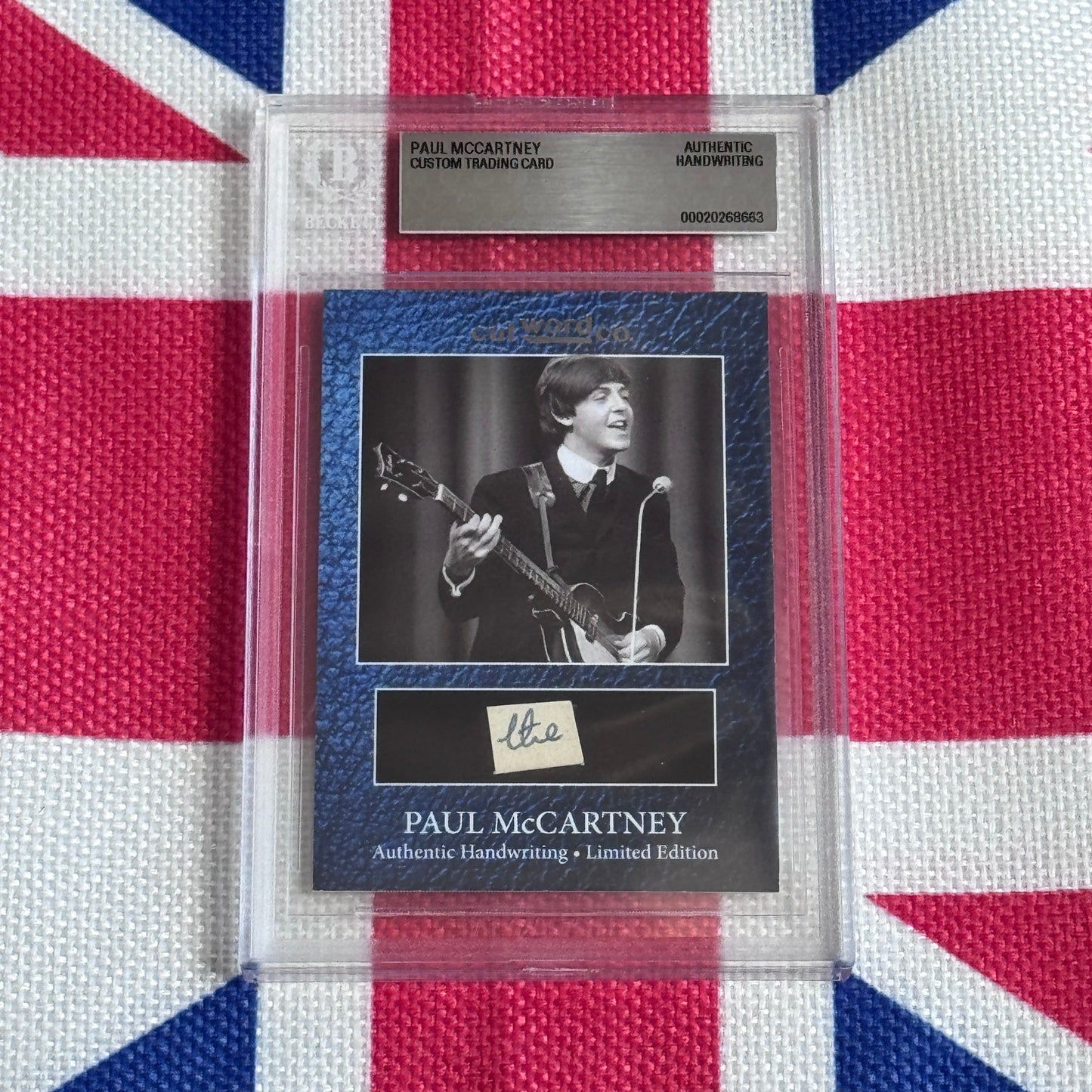 Paul McCartney's Original Handwriting Graded Autograph Trading Card