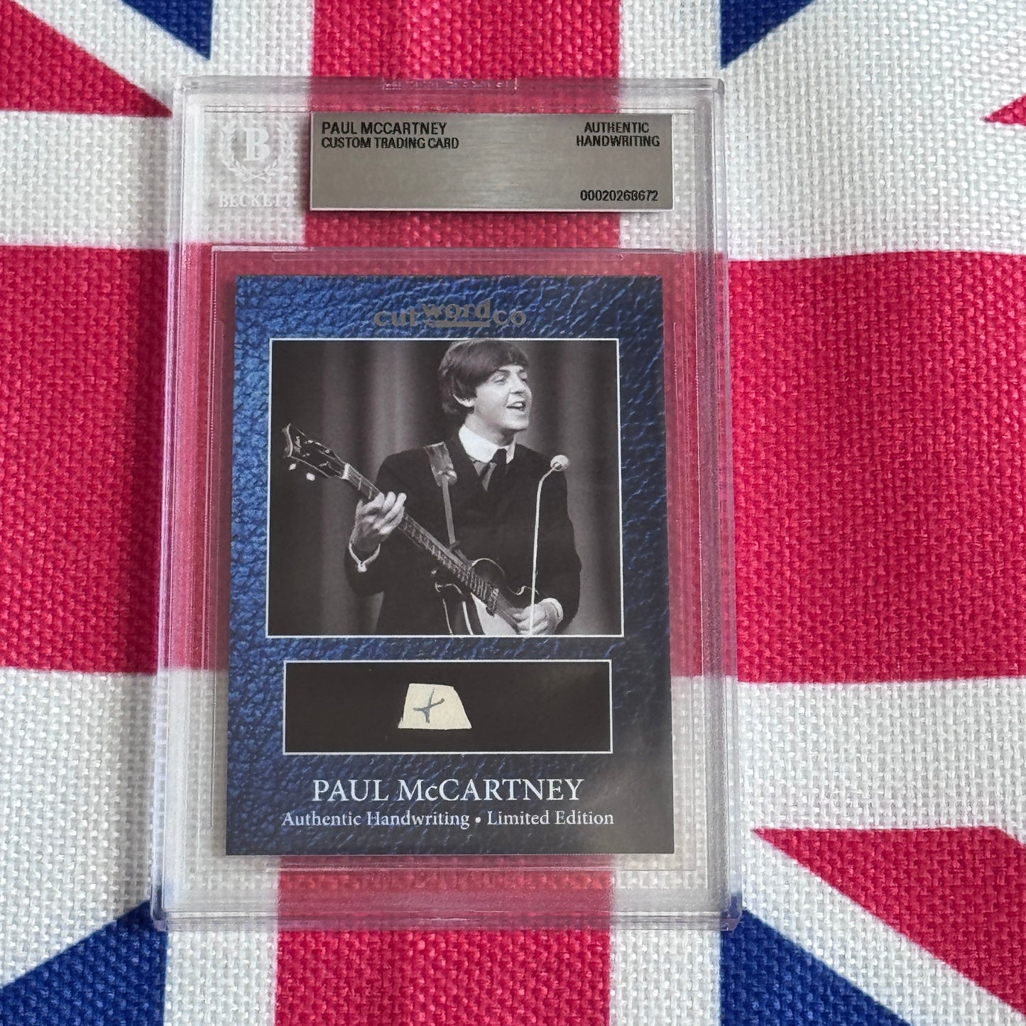 Paul McCartney's Original Handwriting Graded Autograph Trading Card