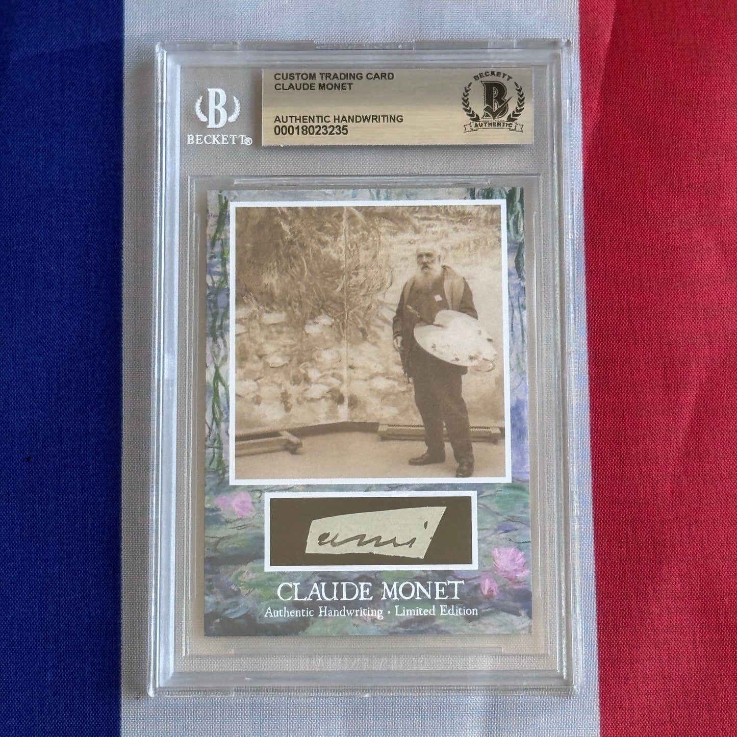 Claude Monet Authenticated Handwriting Card