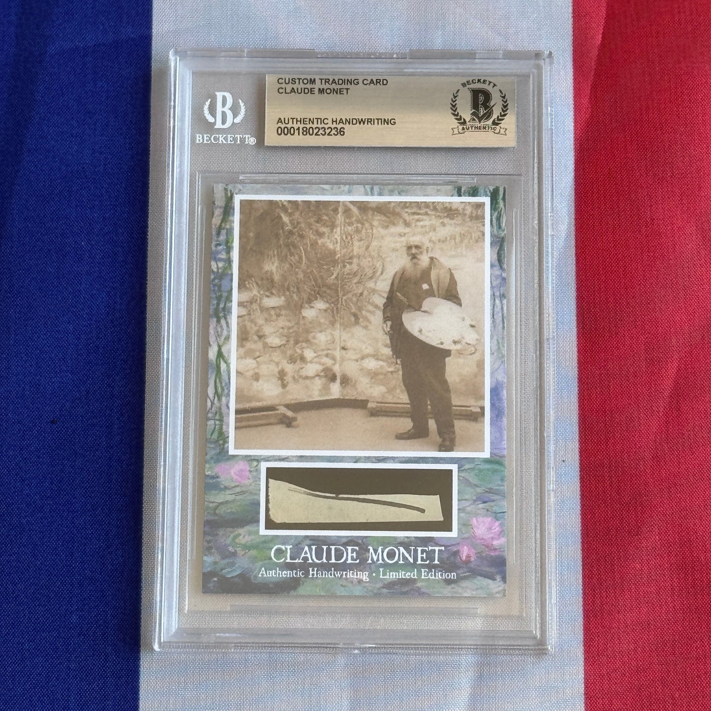 Claude Monet Authenticated Handwriting Card