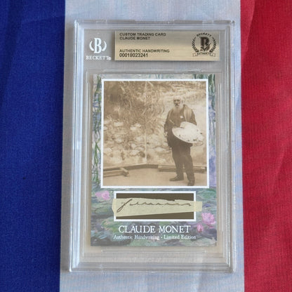 Claude Monet Authenticated Handwriting Card