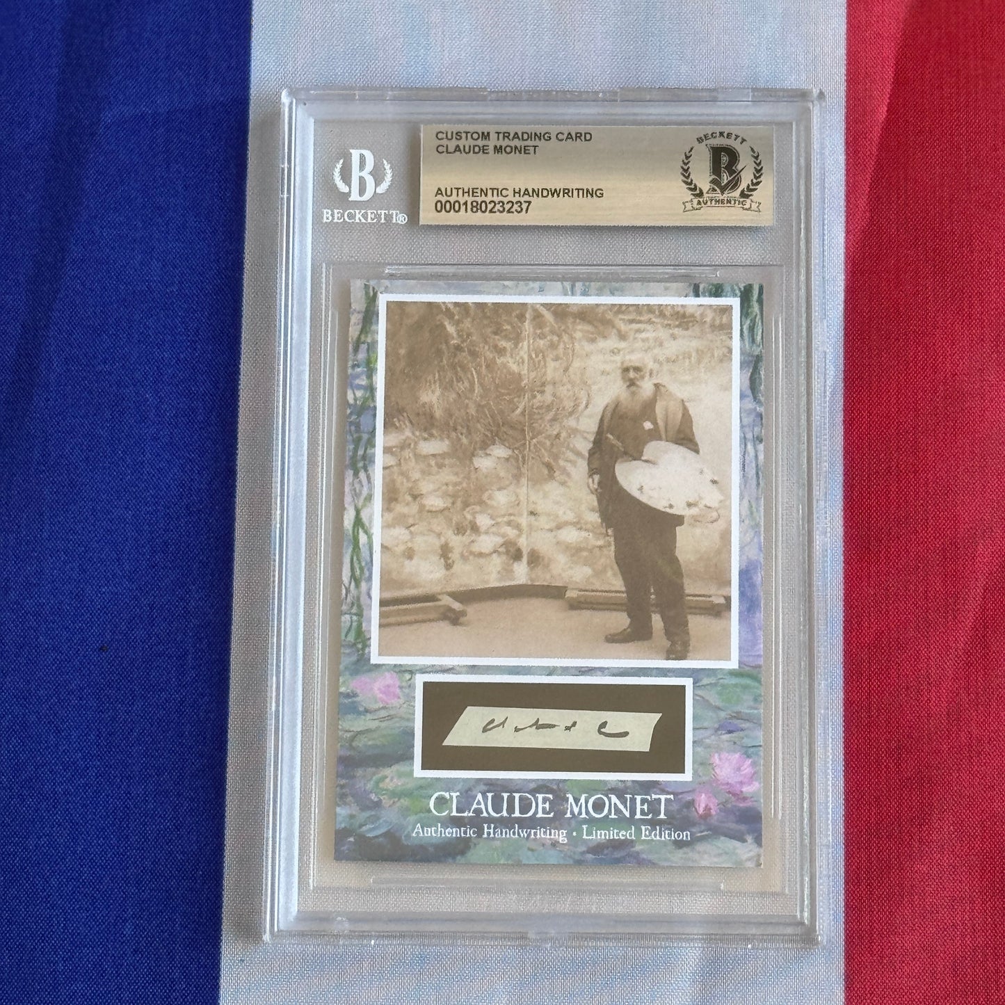 Claude Monet Authenticated Handwriting Card