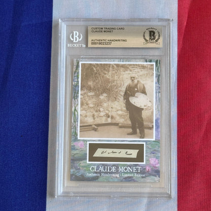Claude Monet Authenticated Handwriting Card