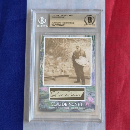 Claude Monet Authenticated Handwriting Card