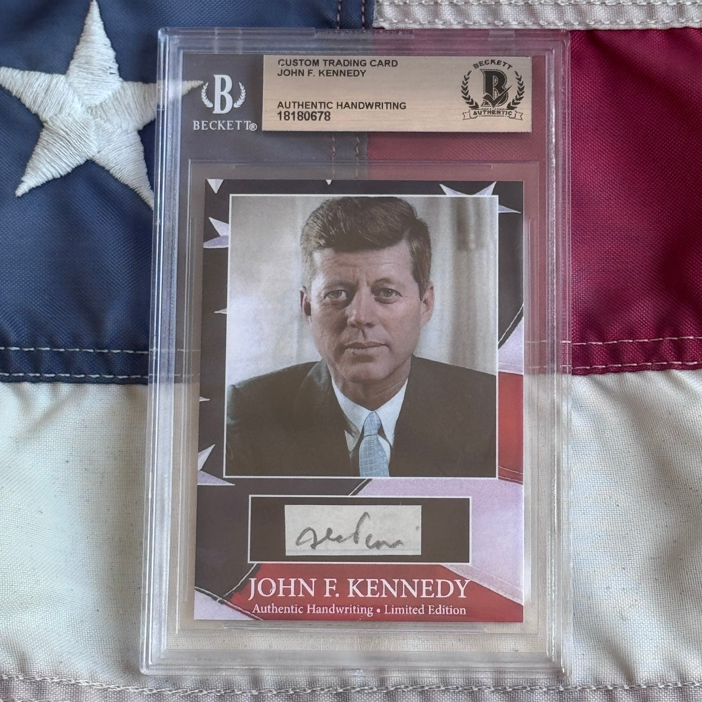 John F Kennedy Authenticated Handwriting Card