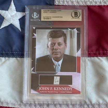 John F Kennedy Authenticated Handwriting Card