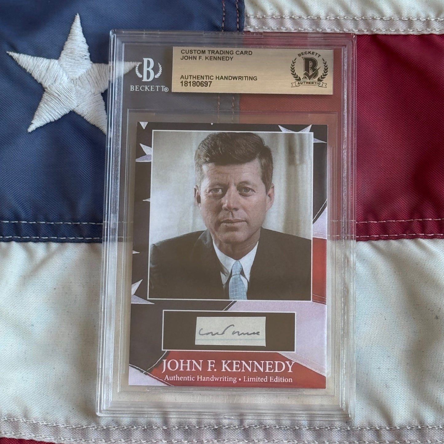 John F Kennedy Authenticated Handwriting Card