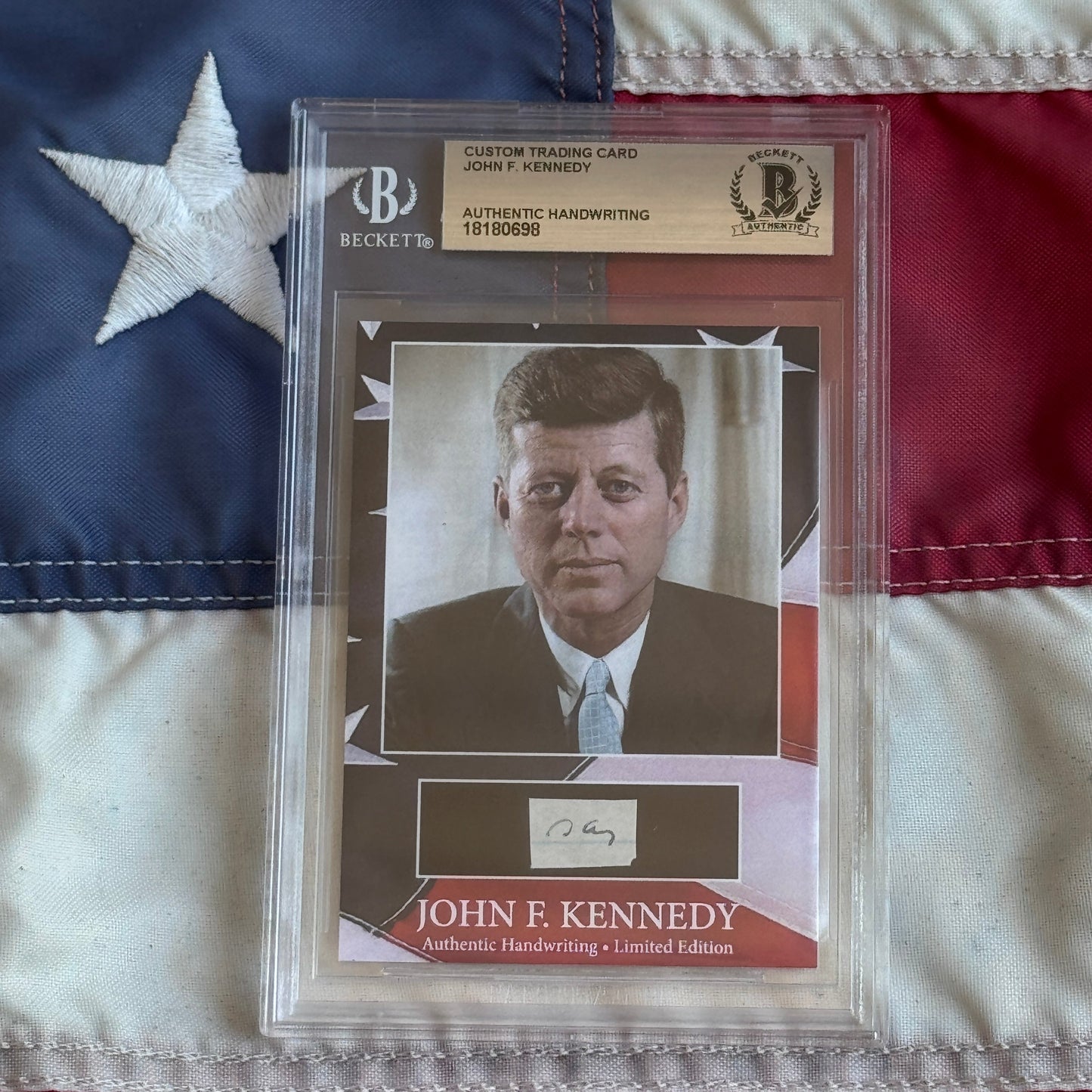 John F Kennedy Authenticated Handwriting Card