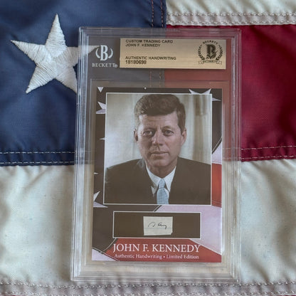 John F Kennedy Authenticated Handwriting Card