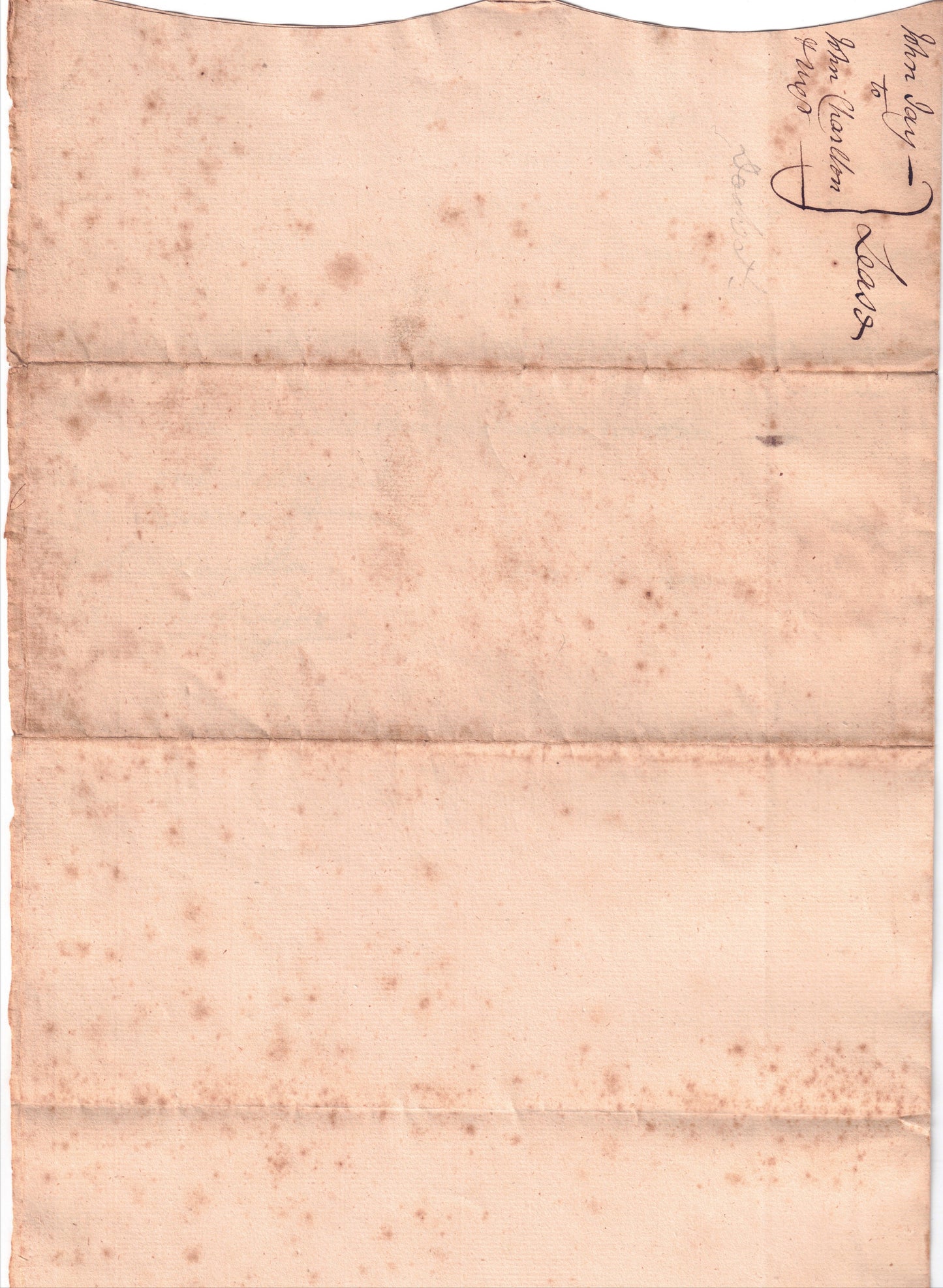 John Jay Beckett Encapsulated Handwriting Removed from an Autograph Letter Signed