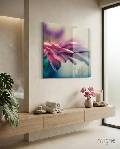 Dreamy Pink Gerbera Glass Wall Art