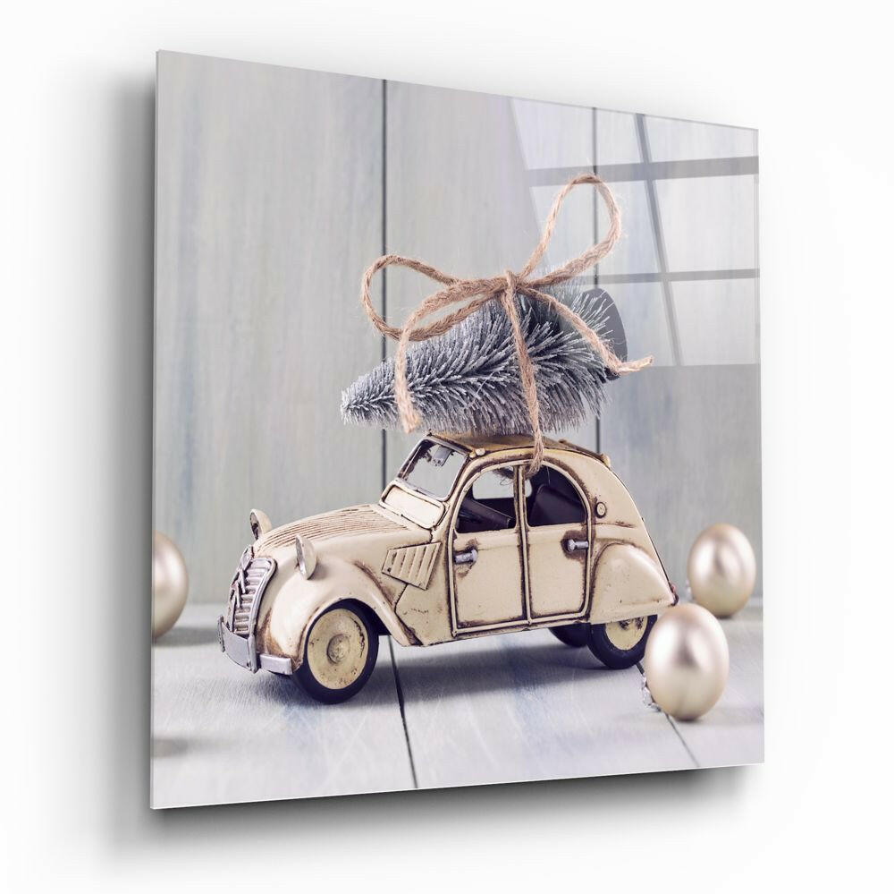 Vintage French Car Glass Wall Art